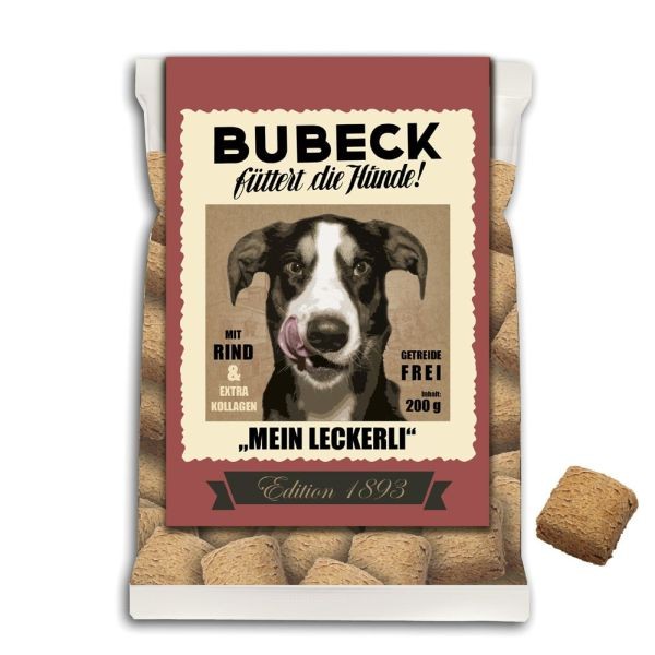 Bubeck Meine Mahlzeit Leckerlie mit Rind 200g MHD21.06.19