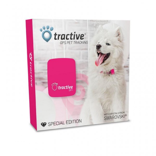 TRACTIVE GPS Tracker PINK Swarovski Edition