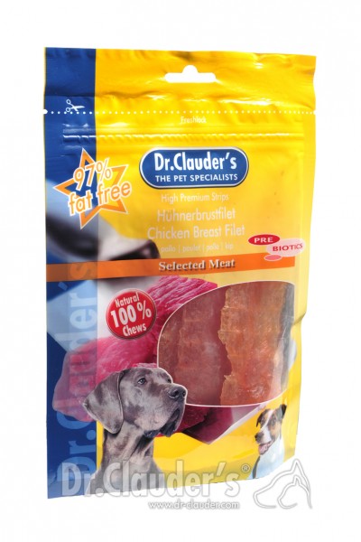 Dr. Clauders Snack Strips Hühnerbrustfilet 80g MHD12.09.2022