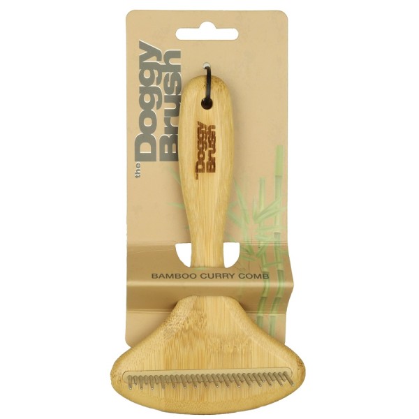 PetJoy The DoggyBrush Curry Comb - Pflegekamm aus Bambus