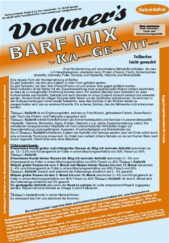 Vollmers Barf Mix KaGeVit