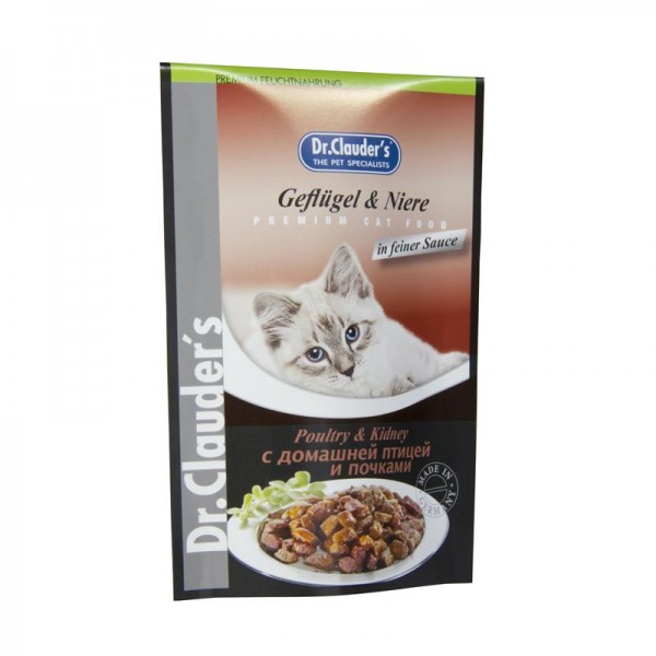 Dr. Clauders Standbeutel Geflügel & Niere in Sosse 100g