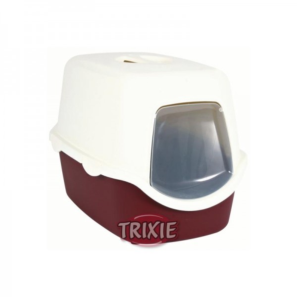Trixie Katzentoilette Vico mit Haube bordeaux