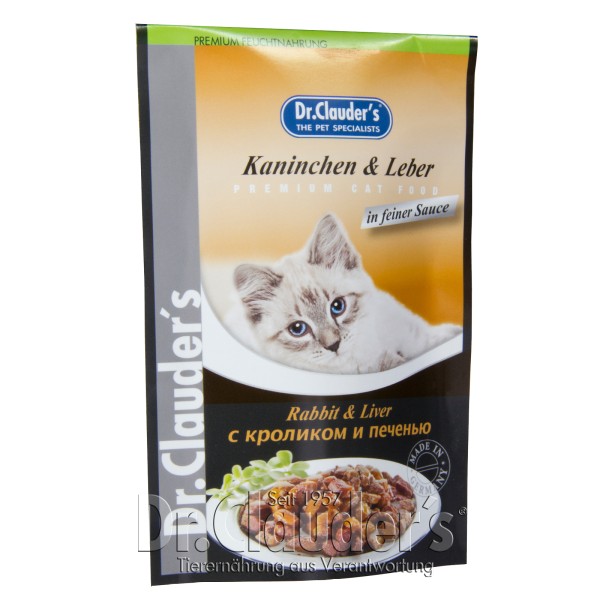 Dr. Clauders Standbeutel Kaninchen & Leber in Sosse 20x00g
