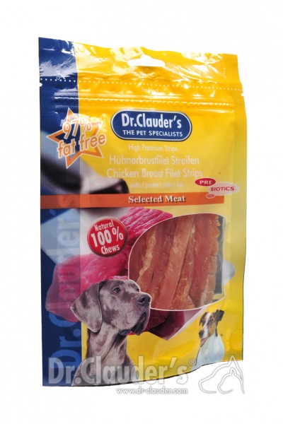 Dr. Clauders Snack Strips Hühnerbrustfiletstreifen 80g MHD12102023