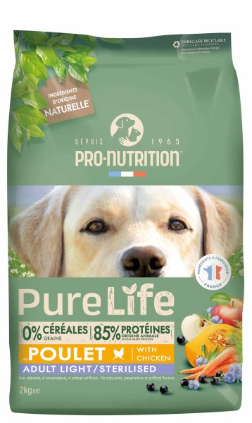 Pro Nutrition Pure Life Poulet Adult Light / Sterilized