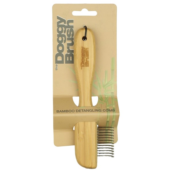 PetJoy The DoggyBrush Detangling Comb - Entfilzerkamm aus Bambus