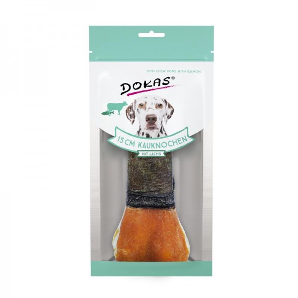 Dokas Kauknochen mit Lachs 15cm NEU