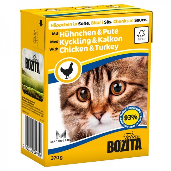 Bozita Häppchen in Soße mit Hühnchen & Pute 370g